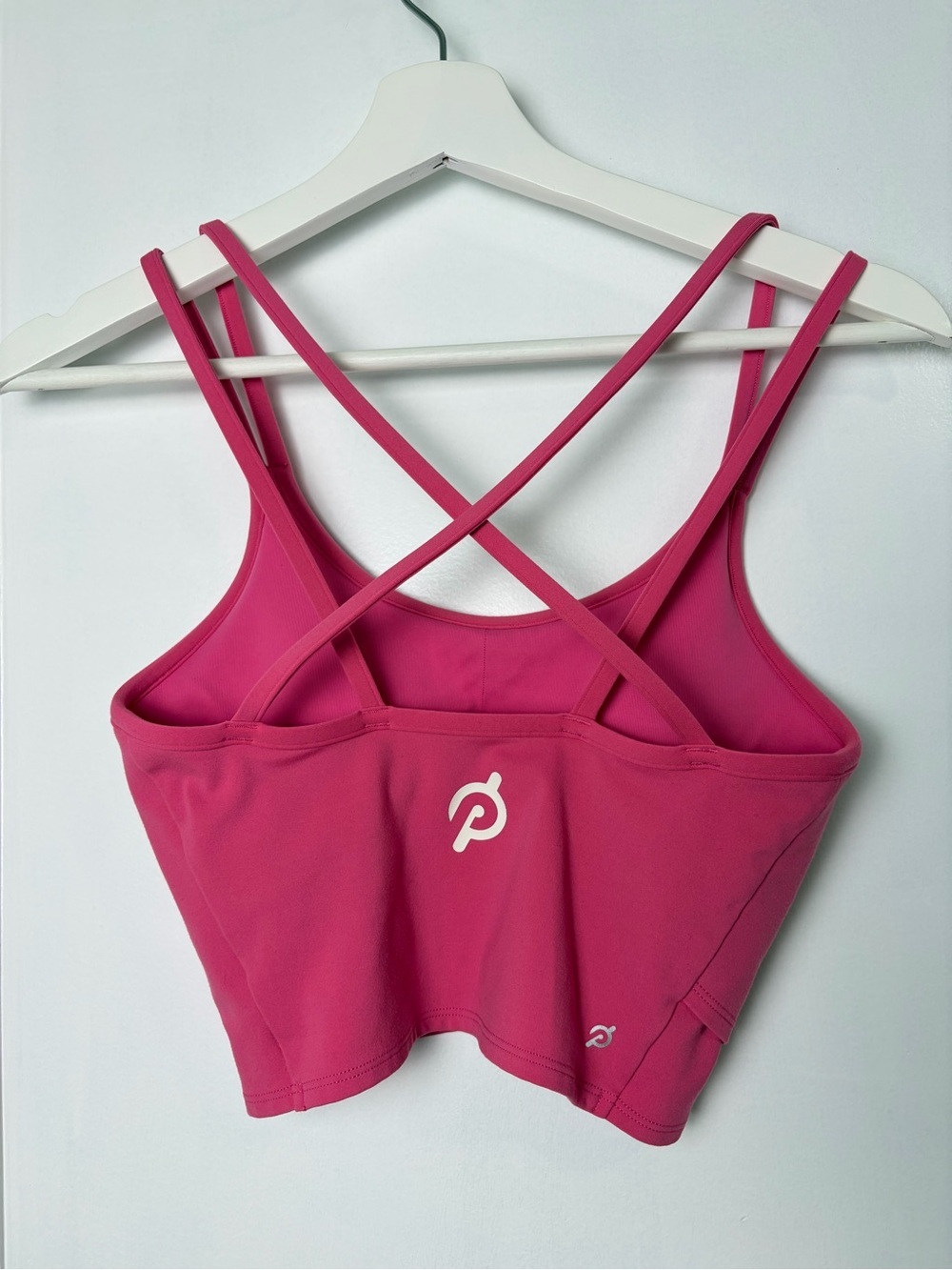 Peloton Bubblegum Pink Cadent Strappy Longline Sports Bra Crop Tank Top Athletic